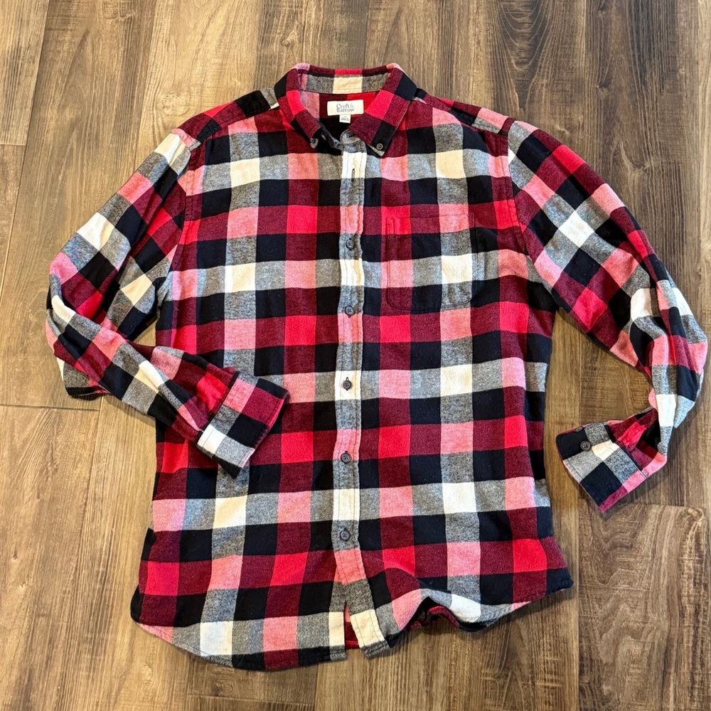 Mens Button Down Flannel Shirt
